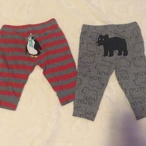Infant bundle baby pants legging 2 pairs appliqué
